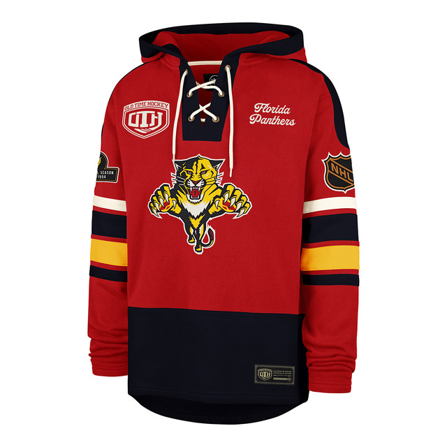 Florida Panthers Red Puck Drop Expansion Lacer Hooded Sweatshirt
