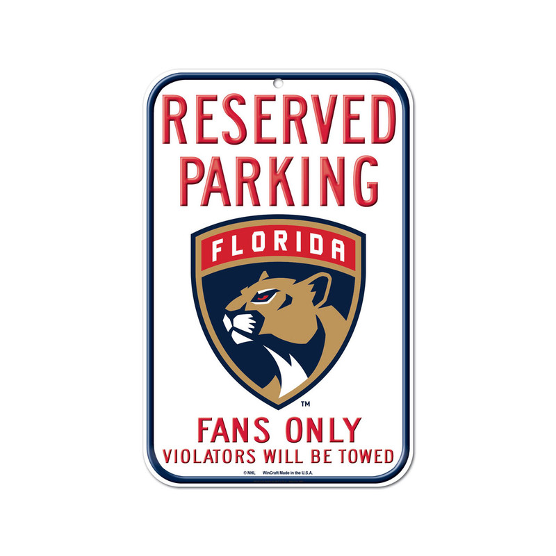 Florida Panthers Plastic Reserved Parking Sign