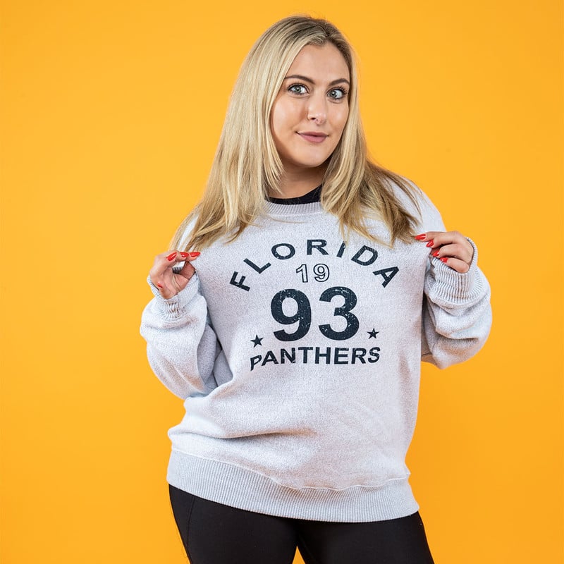 Florida Panthers Ash What Goes Around Crew Sweatshirt