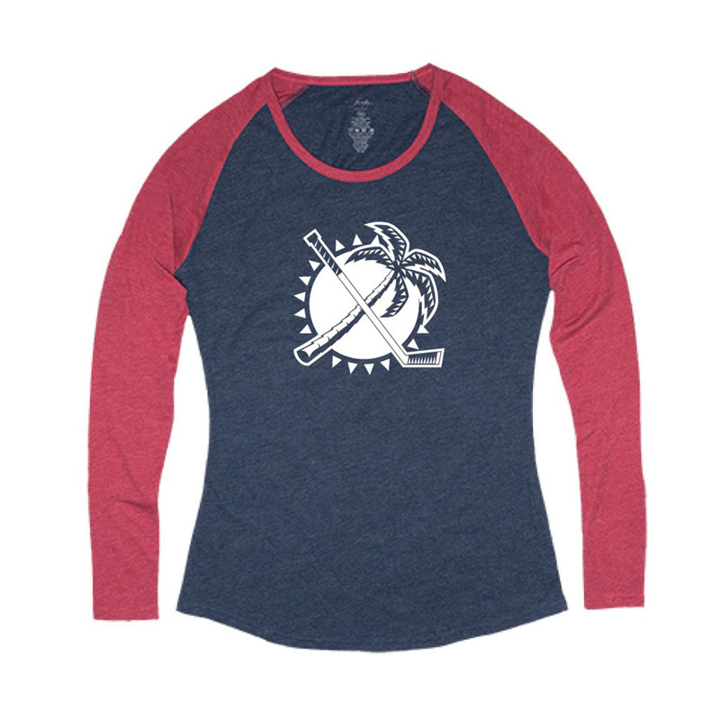 Florida Panthers Women's Sun and Stick Long Sleeve Baseball Shirt