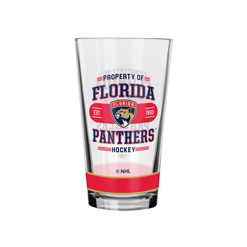 Florida Panthers Property Of Pint Glass