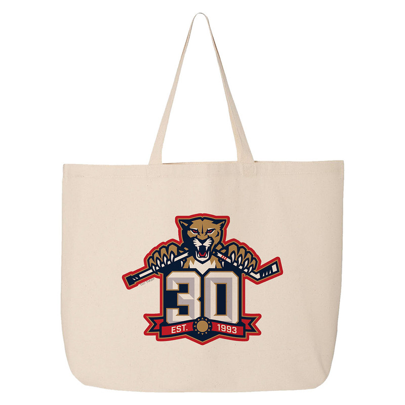 Florida Panthers 30th Anniversary Canvas Tote