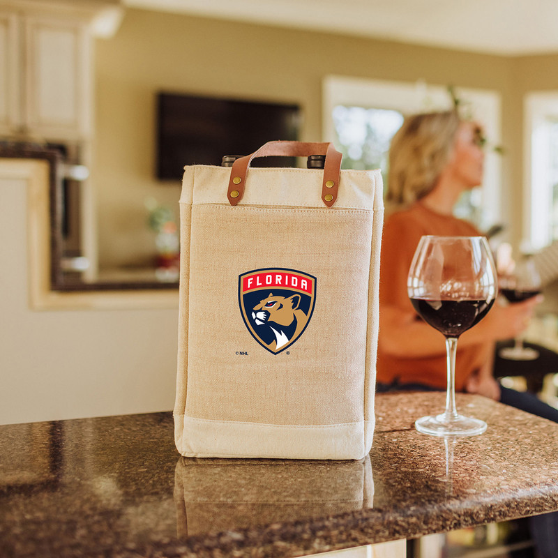 Florida Panthers Jute 2 Bottle Insulated Wine Bag