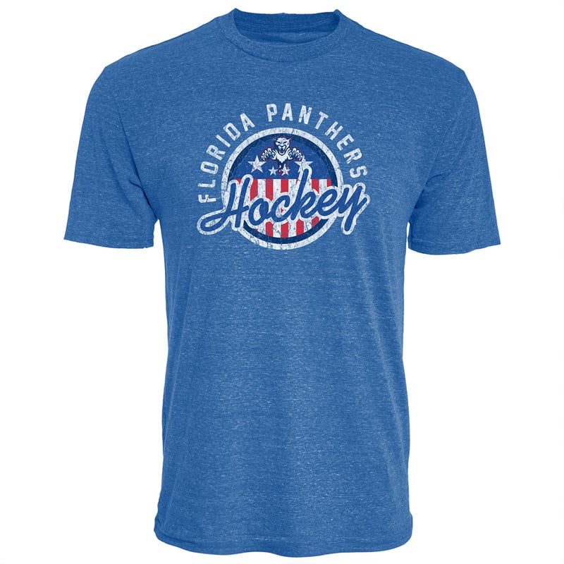 Florida Panthers Leaping Cat Stars and Stripes T-Shirt