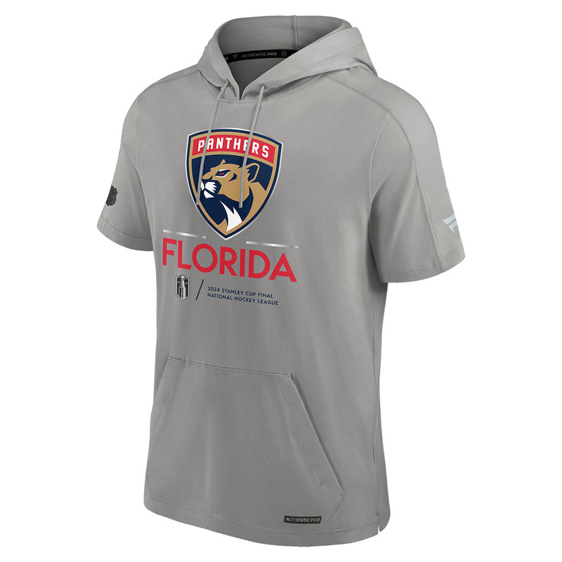 Florida Panthers 2024 Stanley Cup Final Authentic Pro Short Sleeve Hooded Pullover
