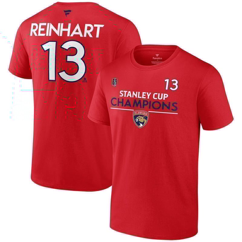 Florida Panthers 2024 Stanley Cup Champions #13 Sam Reinhart T-Shirt