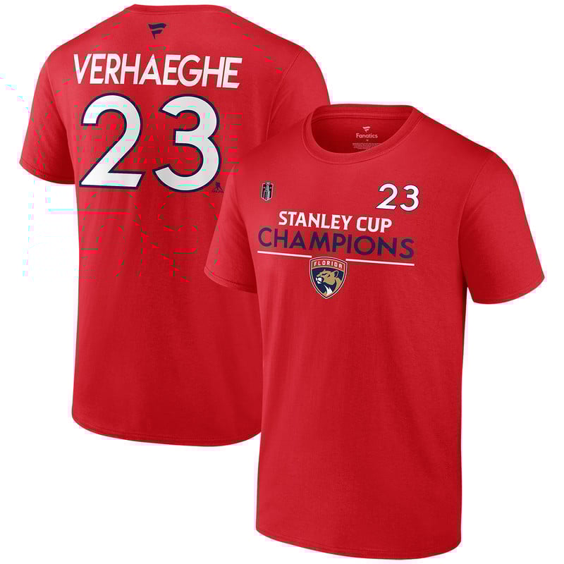 Florida Panthers 2024 Stanley Cup Champions #23 Carter Verhaeghe T-Shirt