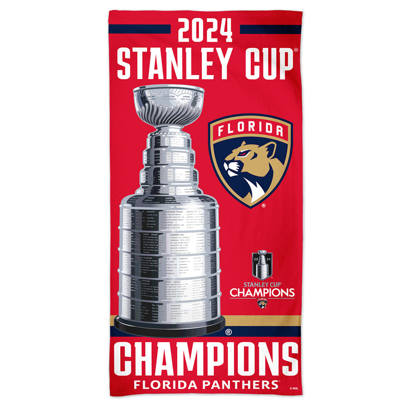 Florida Panthers 2024 Stanley Cup Champions Beach Towel