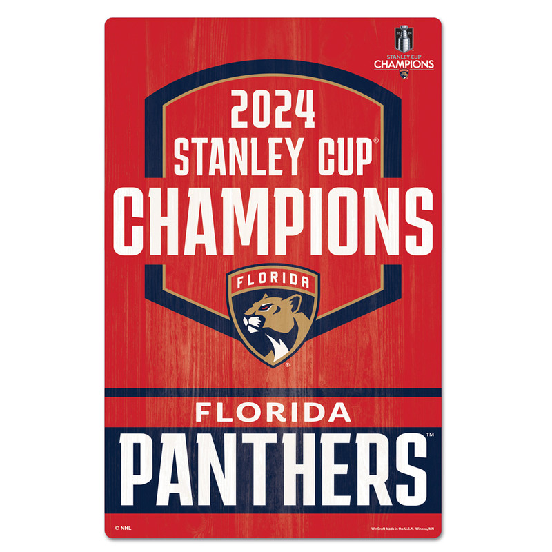 Florida Panthers 2024 Stanley Cup Champions Wood Sign