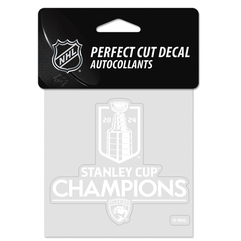 Florida Panthers 2024 Stanley Cup Champions White Perfect Cut Decal