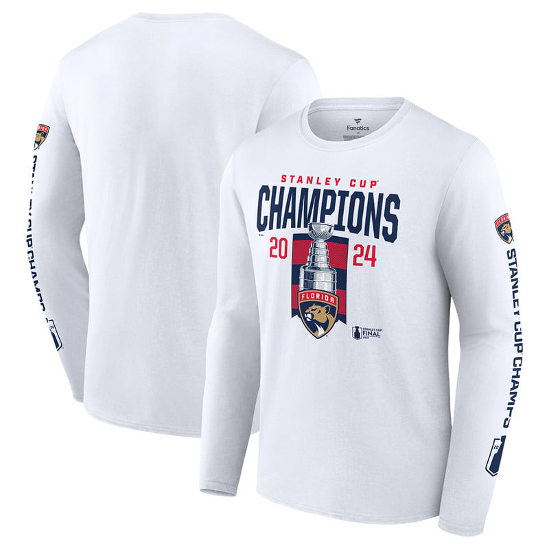 Florida Panthers 2024 Stanley Cup Champions Multi Champs Long Sleeve T-Shirt