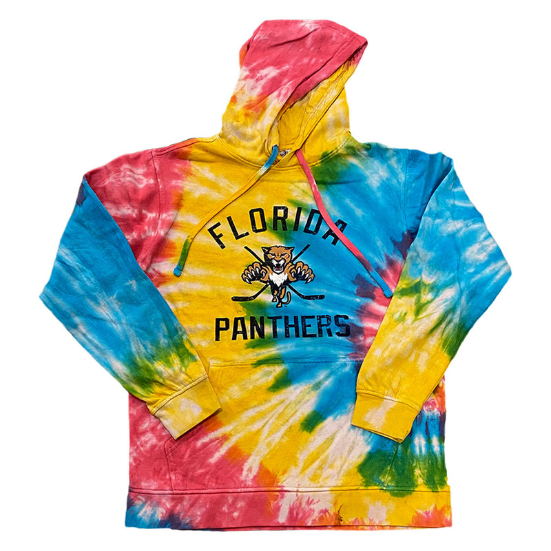 Florida Panthers Cross Sticks Tie-Dye Hoody Sweatshirt - FLA TEAM SHOP