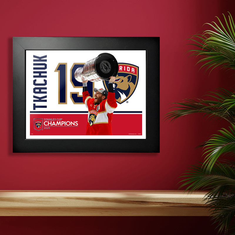 Florida Panthers 2024 Stanley Cup Champions Matthew Tkachuk Framed Collectible