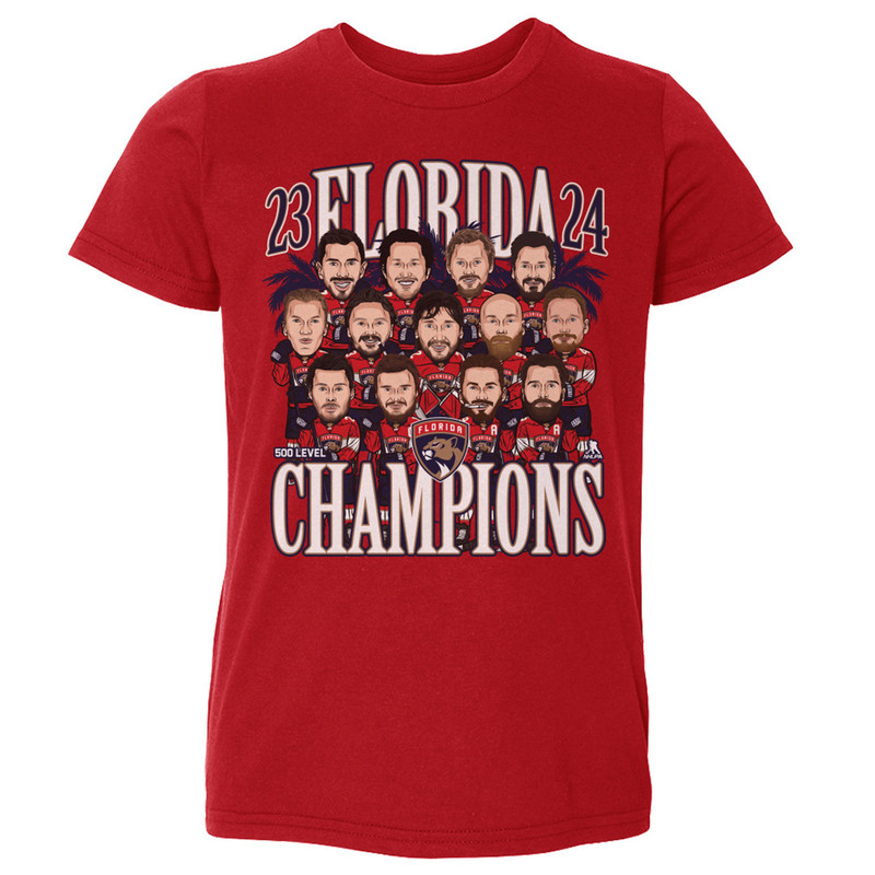 Florida Panthers Toddler 2024 Stanley Cup Champions Bobblehead T-Shirt