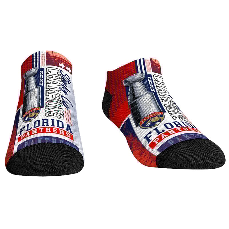 Florida Panthers 2024 Stanley Cup Champions Montage Low Cut Socks