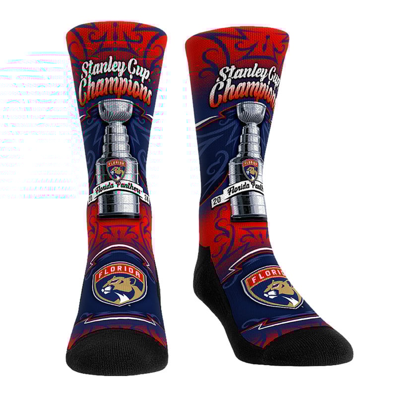 Florida Panthers 2024 Stanley Cup Champions Trophy Triumph Socks