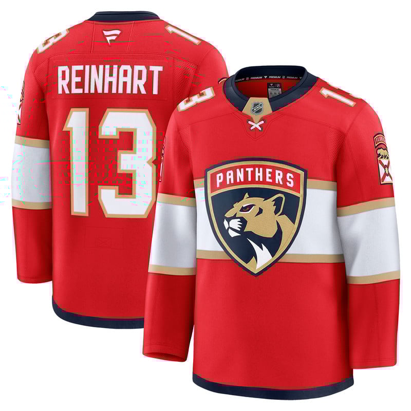 Florida Panthers #13 Sam Reinhart Premium Authentic Home Jersey