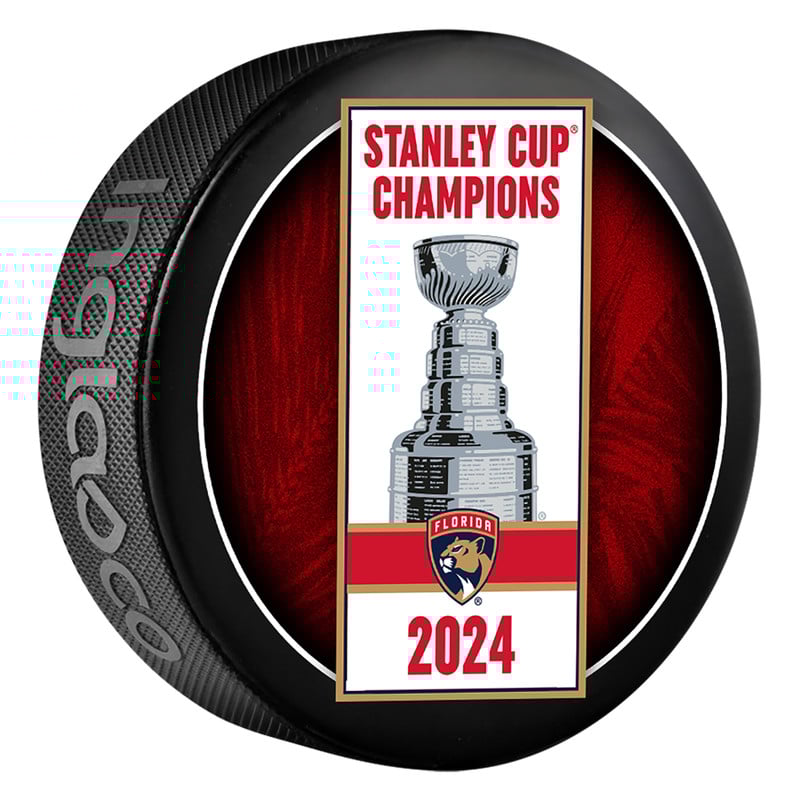Florida Panthers 2024 Stanley Cup Champions Banner Puck