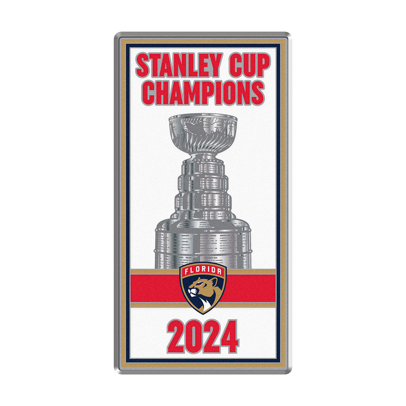 Florida Panthers 2024 Stanley Cup Champions Replica Banner Pin