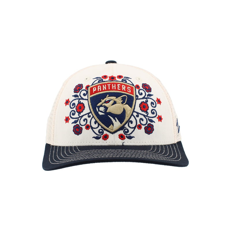 Florida Panthers Day of the Dead Floral Homespun Cap