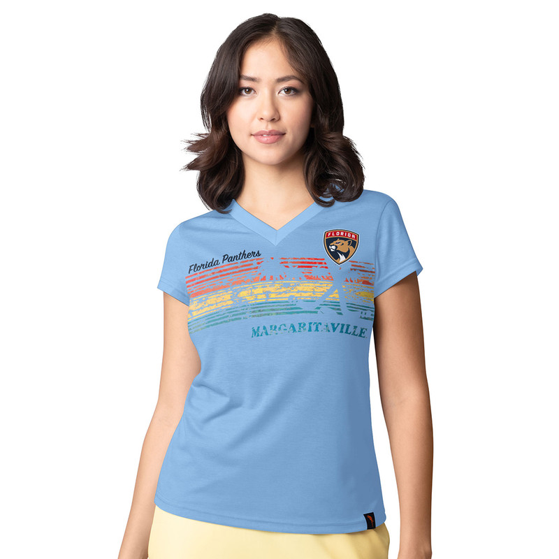 Florida Panthers Women's Margaritaville Sunset V-Neck T-Shirt