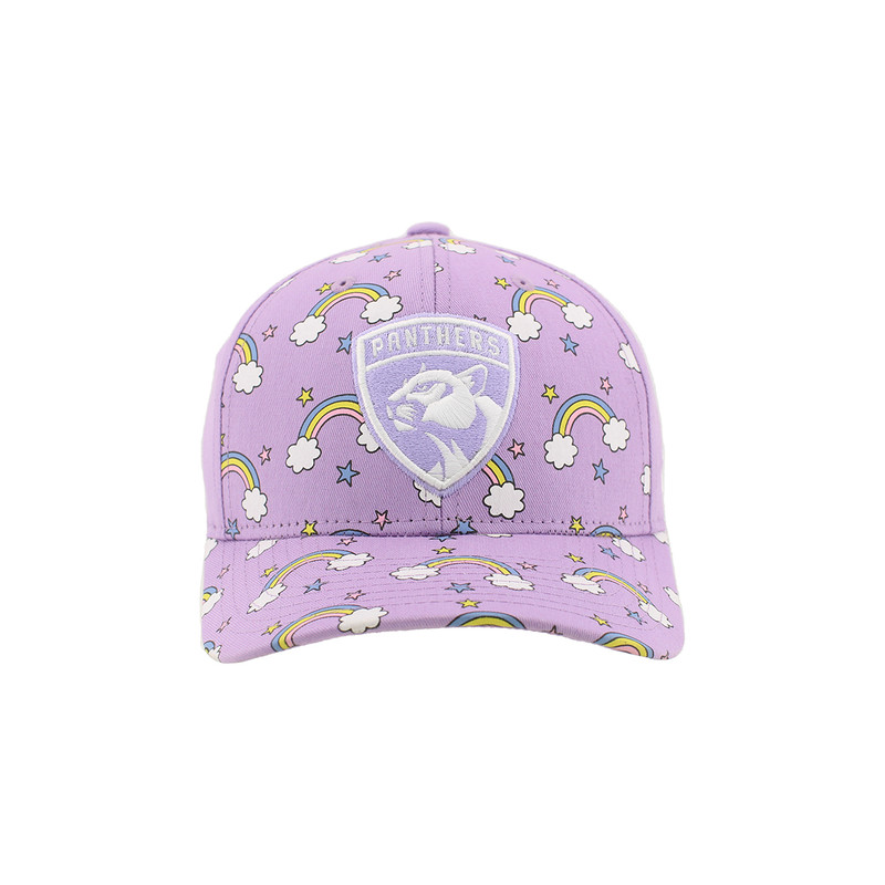 Florida Panthers Youth Girls Rainbows Purple Cap