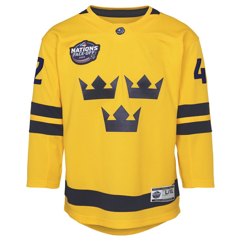 NHL 4 Nations Youth Sweden #42 Gustav Forsling Jersey