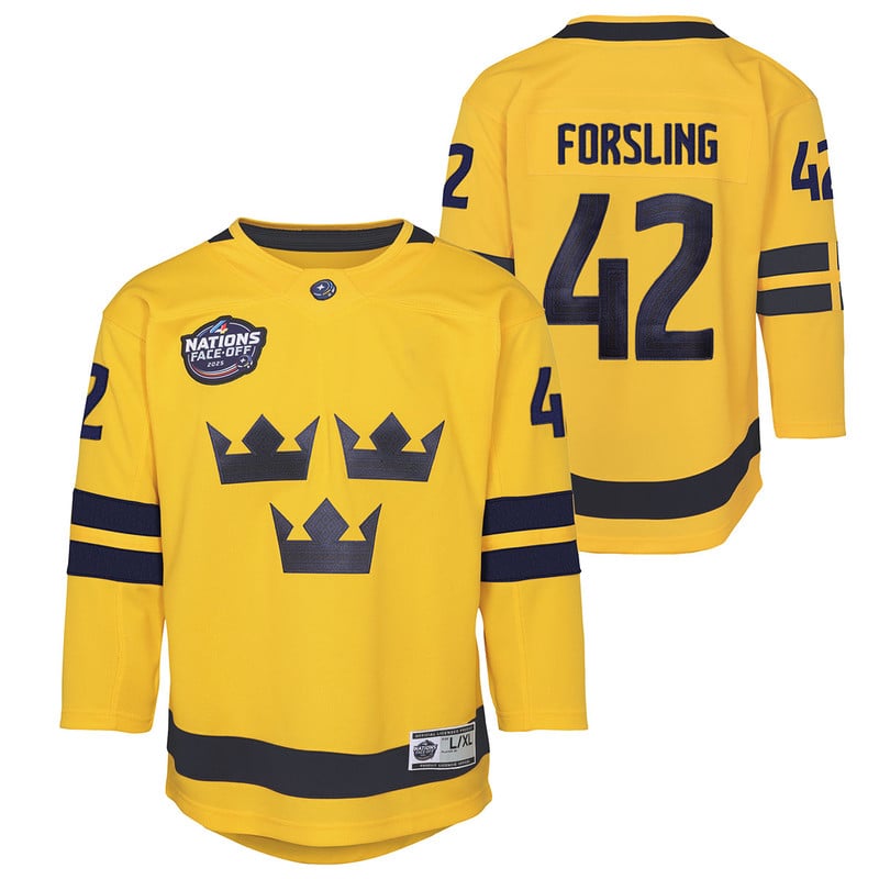 NHL 4 Nations Youth Sweden #42 Gustav Forsling Jersey