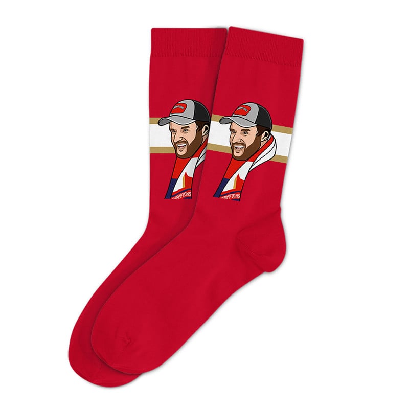 Florida Panthers Aleksander Barkov 2024 Stanley Cup Champions Socks
