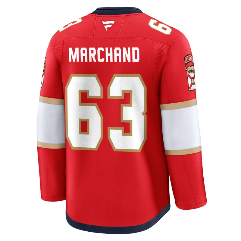 Florida Panthers #63 Brad Marchand Premium Authentic Home Jersey