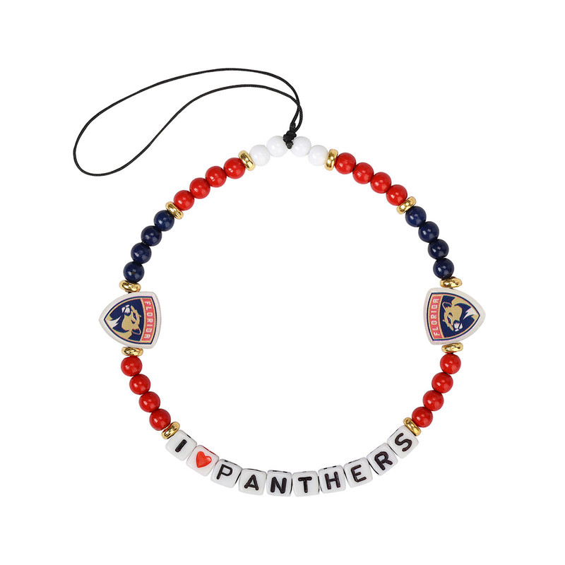 Florida Panthers Beaded Phone Charm