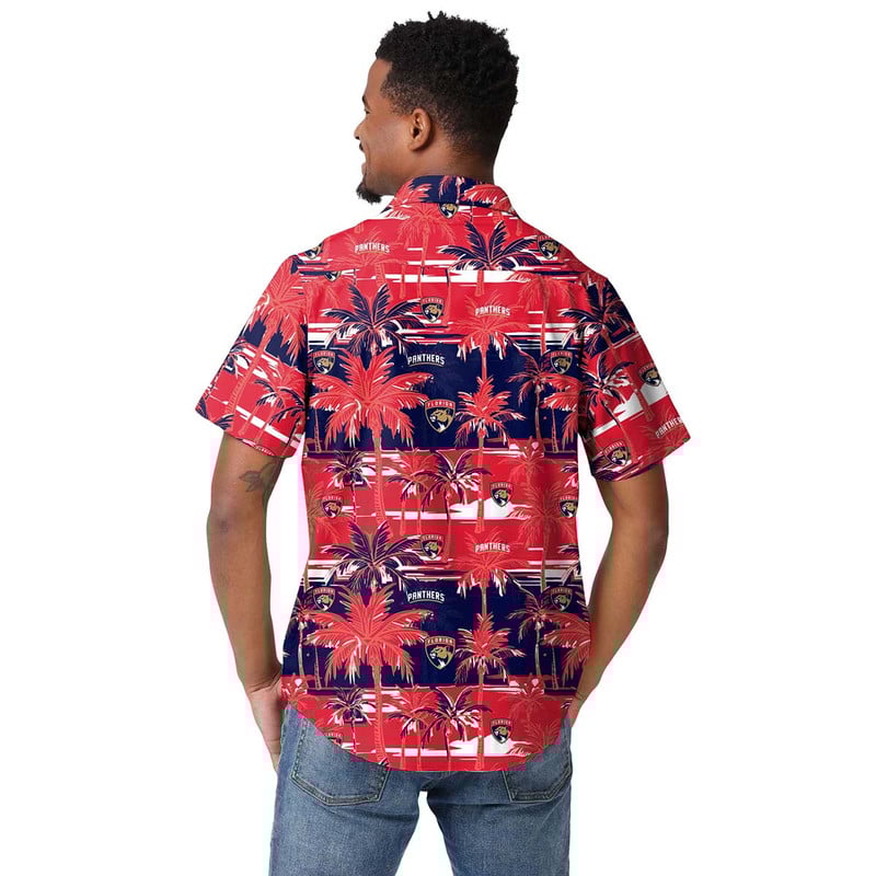 Florida Panthers Palm Tree Button Down Shirt