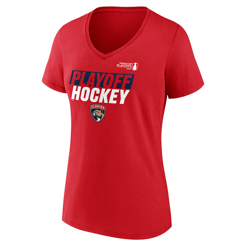 Florida Panthers Women's 2025 Stanley Cup Playoff Participant V-Neck T-Shirt