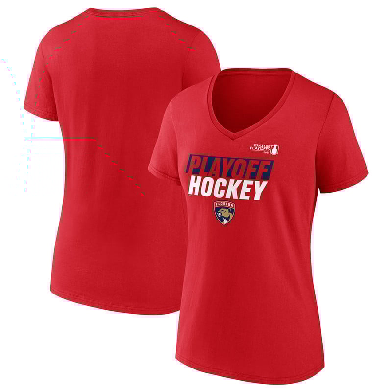 Florida Panthers Women's 2025 Stanley Cup Playoff Participant V-Neck T-Shirt