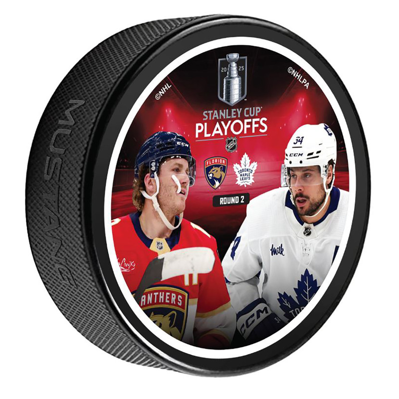 Florida Panthers vs. Toronto Maple Leafs 2025 Stanley Cup Playoff Round 2 Dueling Players Puck