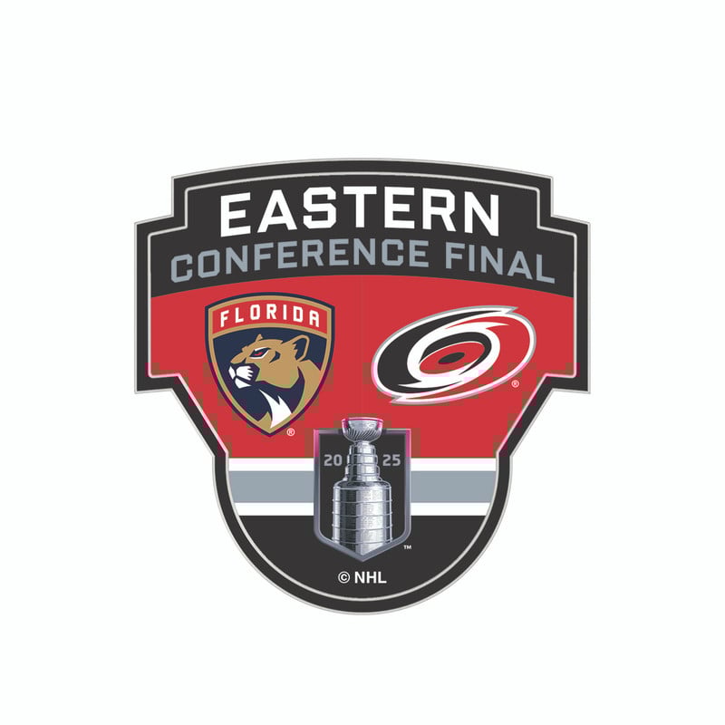 Florida Panthers vs. Carolina Hurricanes 2025 Eastern Conference Final Pin