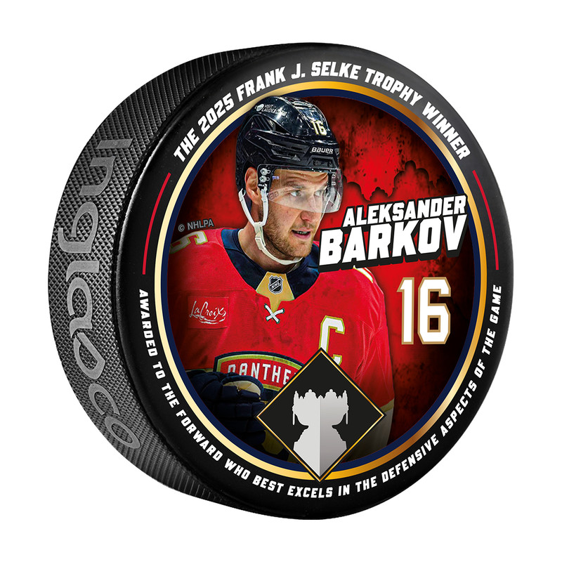 Florida Panthers Aleksander Barkov 2025 Selke Trophy Puck