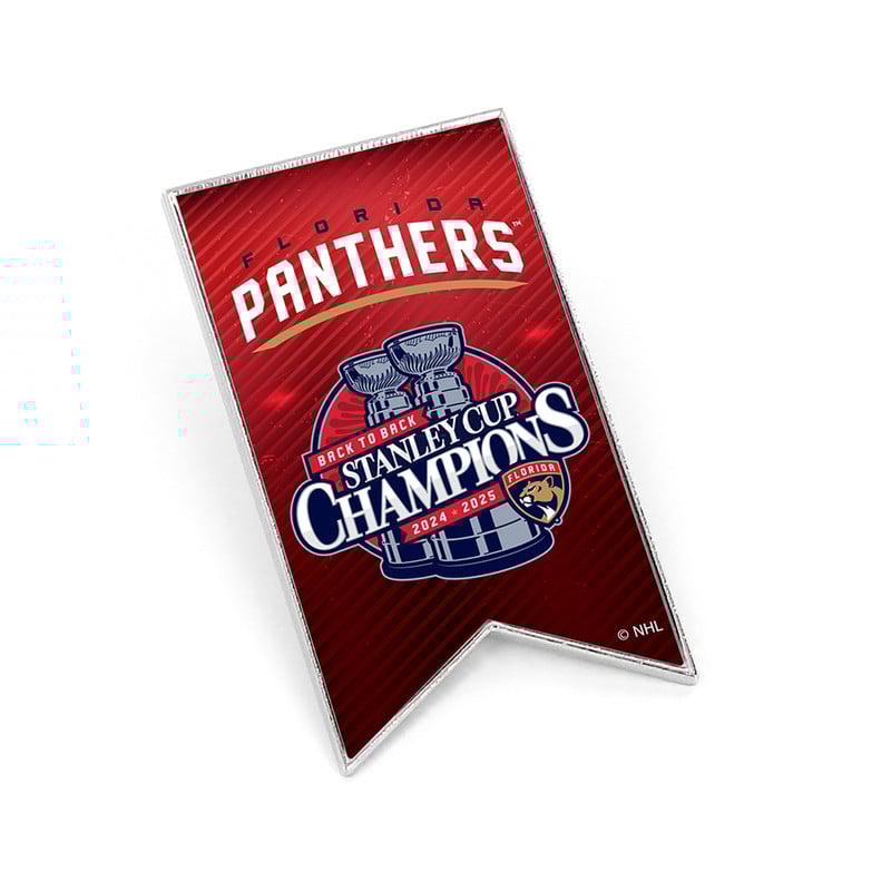 Florida Panthers  2024-2025 Back-to-Back Stanley Cup Champions Banner Pin