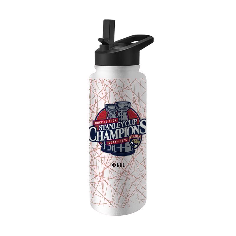 Florida Panthers 2024-2025 Back-to-Back Stanley Cup Champions 34oz. Quencher Bottle