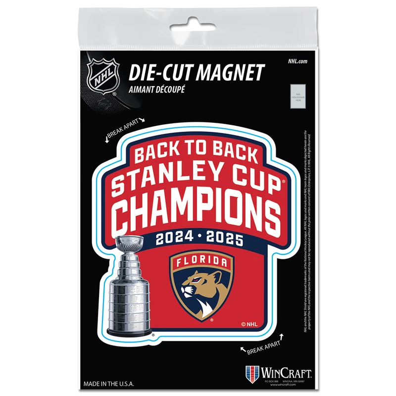 Florida Panthers 2024-2025 Back-to-Back Stanley Cup Champions Magnet