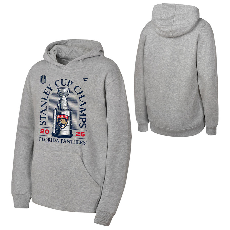 Florida Panthers Youth 2025 Stanley Cup Champs Locker Room Hooded Sweatshirt