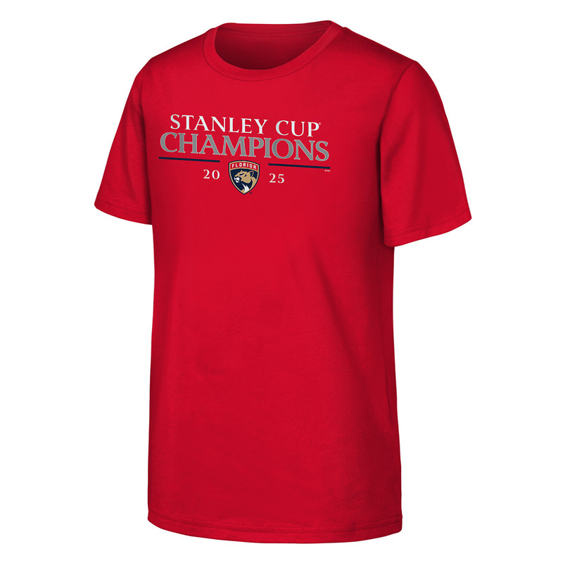 Florida Panthers Youth 2025 Stanley Cup Champions Signature Roster T-Shirt