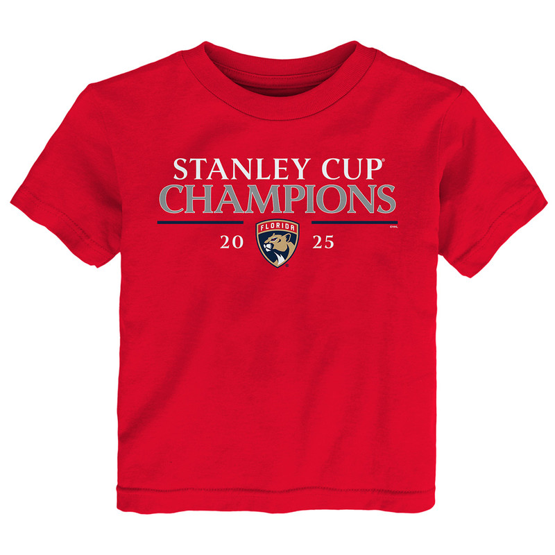 Florida Panthers Toddler 2025 Stanley Cup Champions Signature Roster T-Shirt