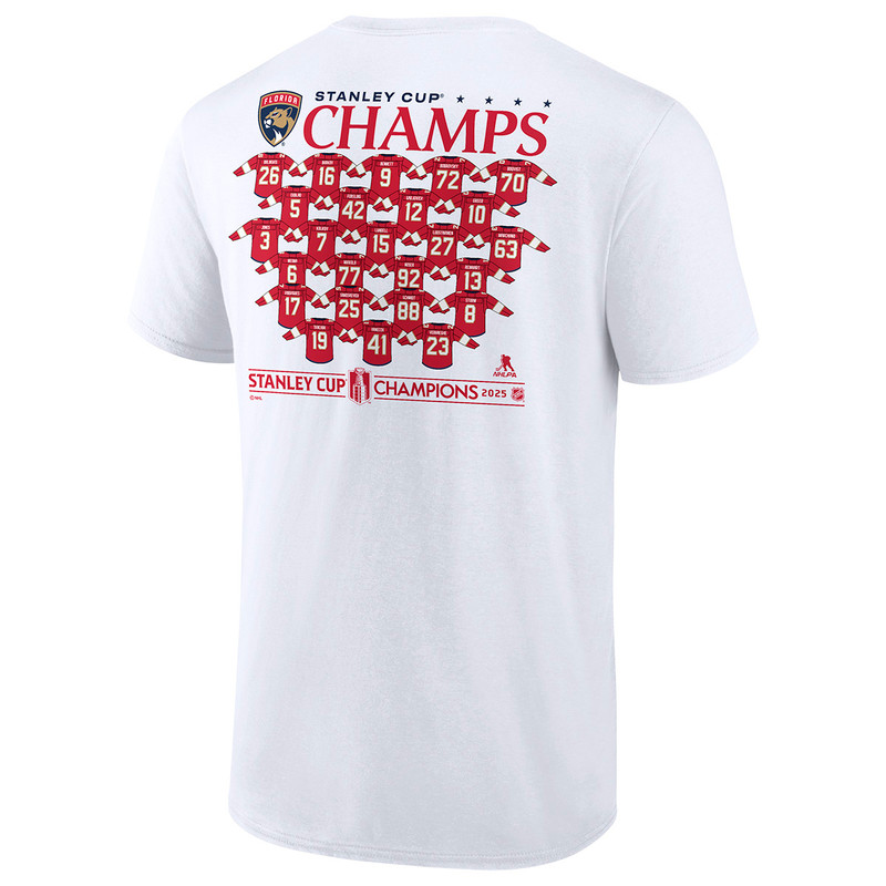 Florida Panthers 2025 Stanley Cup Champions Jersey Roster T-Shirt