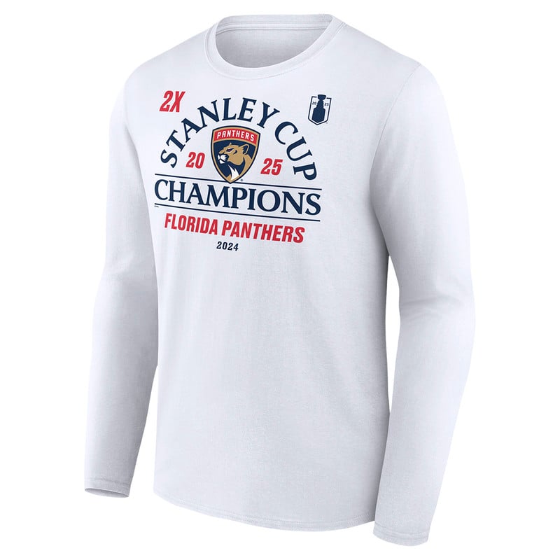 Florida Panthers 2024-2025 Back-to-Back Stanley Cup Champions Top Line Long Sleeve T-Shirt