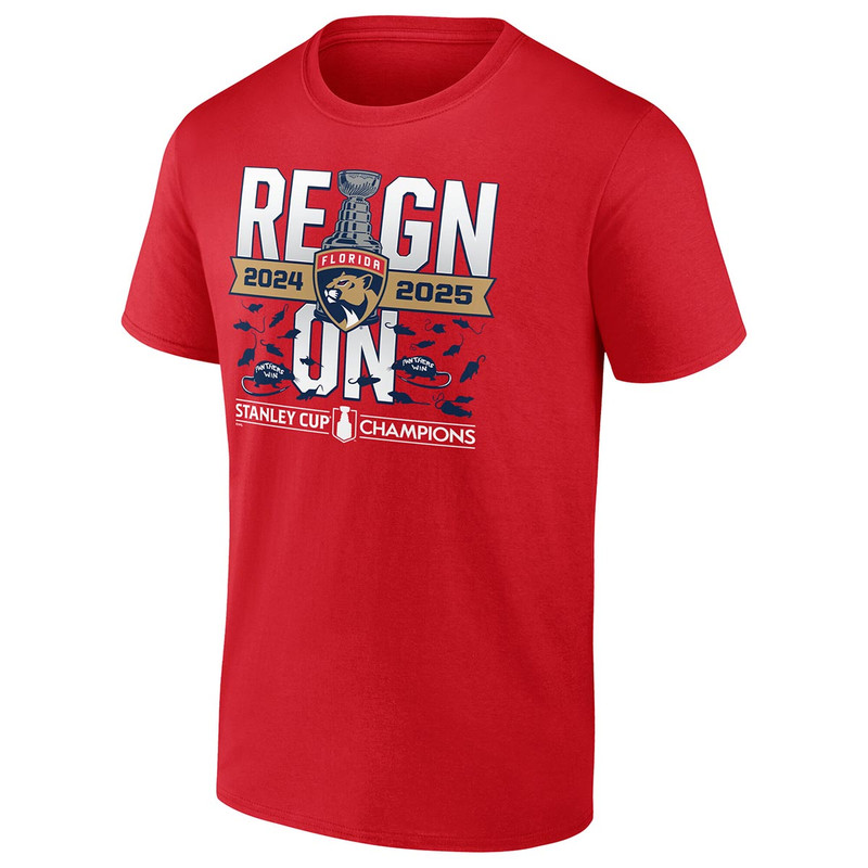 Florida Panthers 2024-2025 Back-to-Back Stanley Cup Champions Reign On T-Shirt