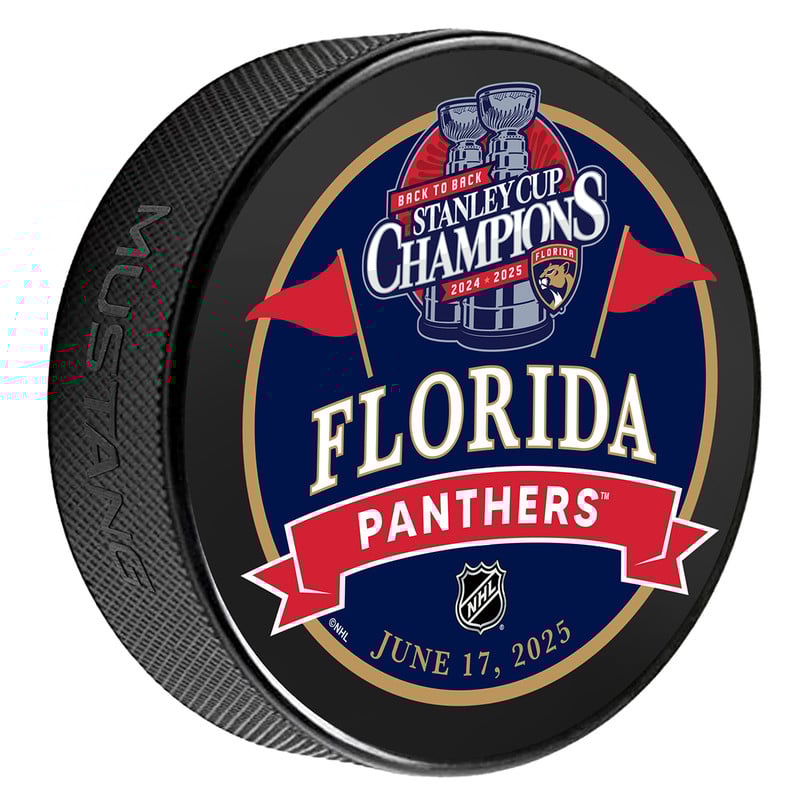 Florida Panthers 2024-2025 Back-to-Back Stanley Cup Champions Victorious Puck