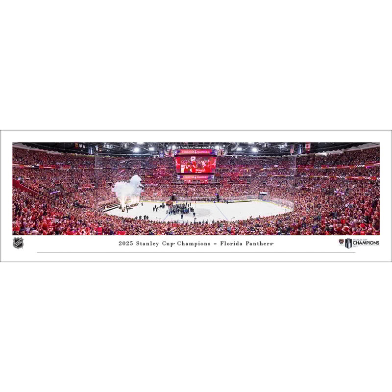 Florida Panthers 2025 Stanley Cup Champions Panoramic Poster