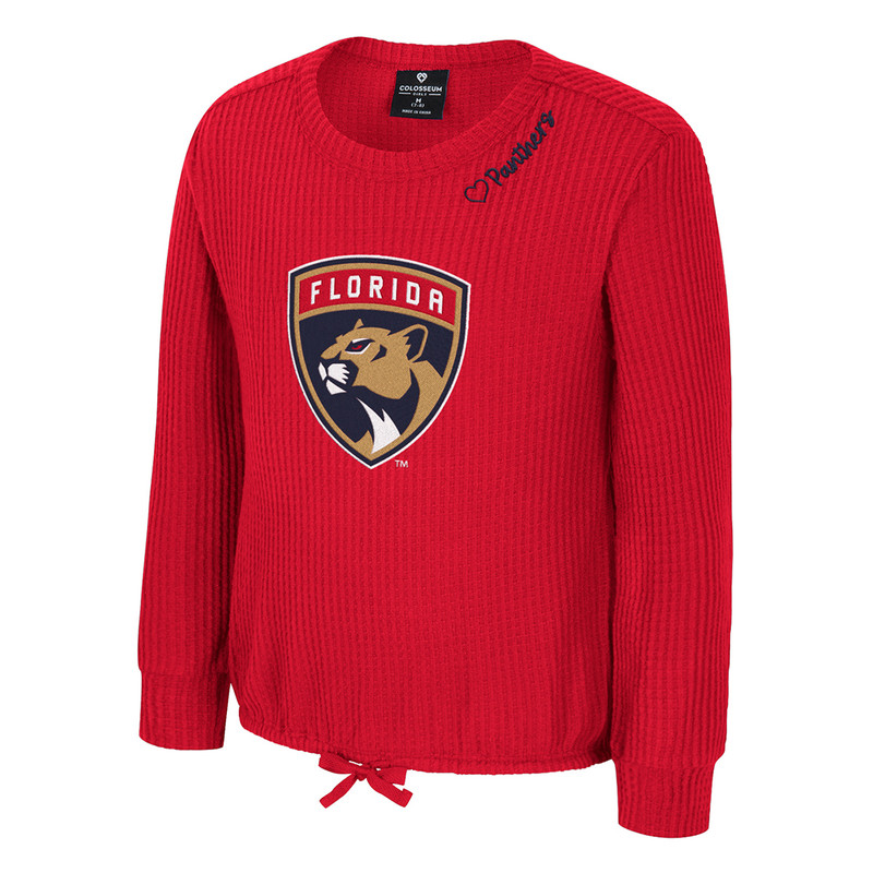 Florida Panthers Youth Girls Beautopia Waffle Long Sleeve Shirt