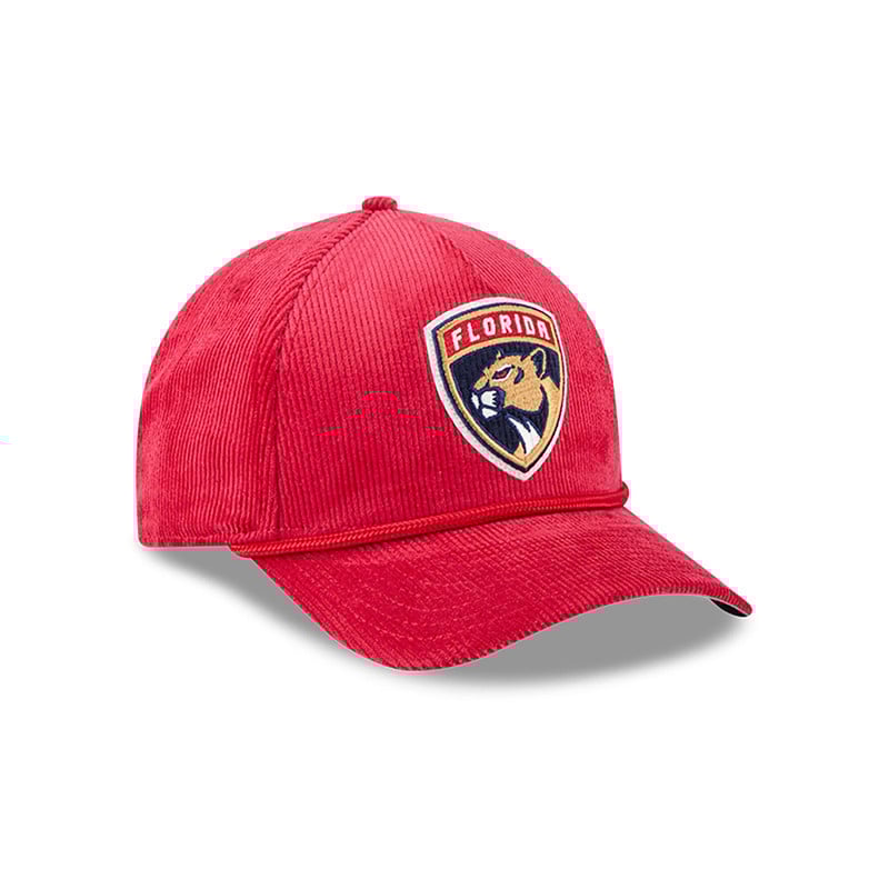Florida Panthers Red 9FORTY A-Frame Corduroy Rope Cap